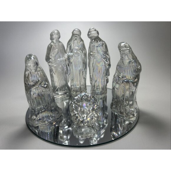 Vintage House Of Lloyd Christmas Around The World Crystal Glass Nativity Set - Picture 9 of 13